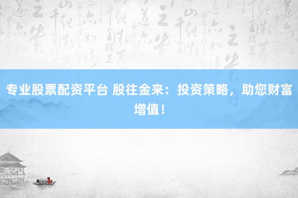 专业股票配资平台 股往金来：投资策略，助您财富增值！
