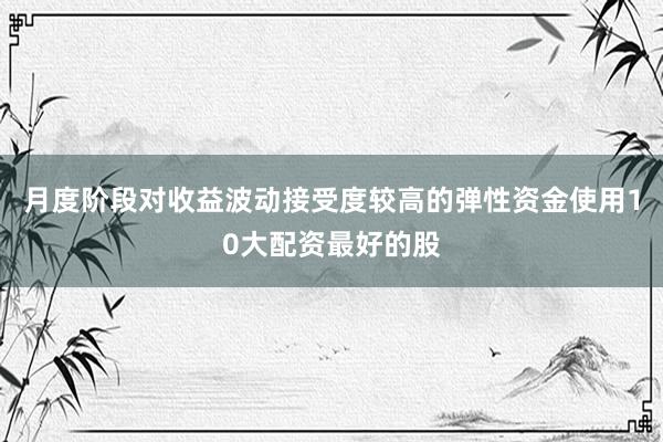 月度阶段对收益波动接受度较高的弹性资金使用10大配资最好的股