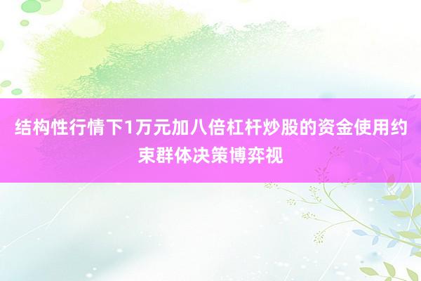 结构性行情下1万元加八倍杠杆炒股的资金使用约束群体决策博弈视