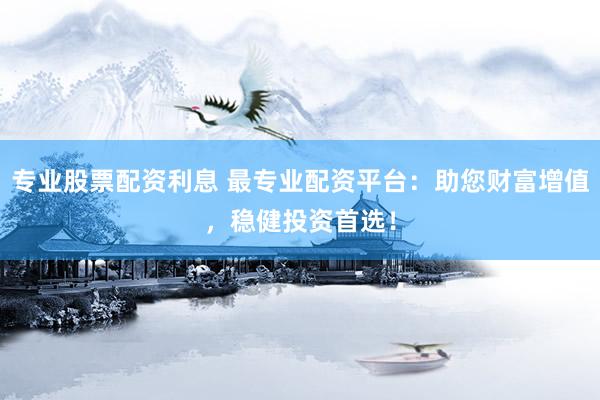 专业股票配资利息 最专业配资平台：助您财富增值，稳健投资首选！